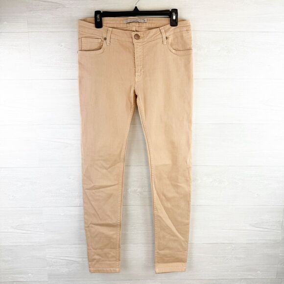 Victoria Beckham Power Stretch High Rise Nude Skinny Jeans - Picture 4 of 9